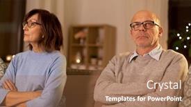  Presentation with relationships - Presentation theme featuring relationships-difficulties-problem-and-people background and a coral colored foreground