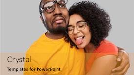  Presentation with african people - Slide deck featuring relationships-vision-and-people-concept background and a gold colored foreground