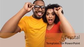  Presentation with african people - Theme having relationships-vision-and-people-concept background and a gold colored foreground