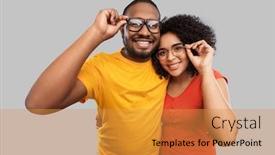  Presentation with african people - Slide set featuring relationships-vision-and-people-concept background and a gold colored foreground