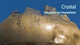  Presentation with world trade center - Presentation theme enhanced with attacks of september 11 2001 background and a ocean colored foreground