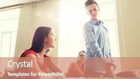  Presentation with people conflict - Cool new PPT theme with relativity - education bullying conflict social relations backdrop and a coral colored foreground