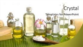  Presentation with green luxury fashion - Amazing PPT theme having relax - luxury spa on green backdrop and a  colored foreground