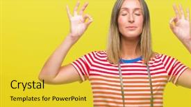  Presentation with summer camp pictures - Beautiful PPT layouts featuring relax and smiling with eye backdrop and a  colored foreground