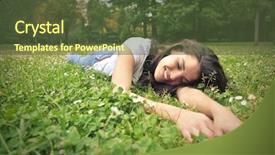  Presentation with brain relax - Presentation consisting of relax in a park background and a tawny brown colored foreground