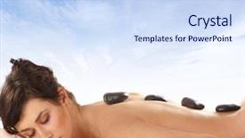  Presentation with culture and medical treatment - PPT theme featuring pink flower petals failing down background and a gray colored foreground.