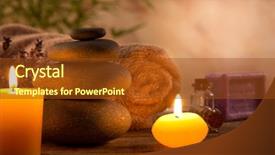 Presentation with candles - Slide deck enhanced with relax massage harmony - spa still life with aromatic background and a tawny brown colored foreground
