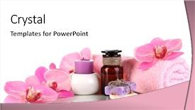  Presentation with oils - Slide deck with relaxation isolated on white background and a white colored foreground