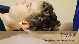  Presentation with relaxation - Beautiful PPT theme featuring relaxation techniques - osteopath hands do massage backdrop and a coral colored foreground