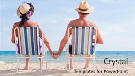  Presentation with old couple - PPT layouts featuring senior couple of old man background and a lemonade colored foreground