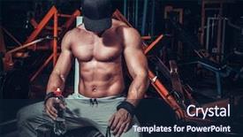  Presentation with energy drink - Theme enhanced with relaxed with weights and energy background and a navy blue colored foreground