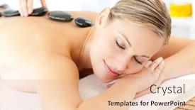  Presentation with spa - PPT layouts with relaxed-woman-having-a-massage background and a lemonade colored foreground