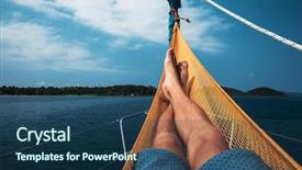  Presentation with sail - Slides having relaxes in a hammock set background and a  colored foreground