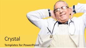  Presentation with head and neck nerves - PPT theme with relaxing and stretching with arms background and a yellow colored foreground