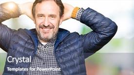  Presentation with head and neck anatomy - PPT theme featuring relaxing and stretching with arms background and a  colored foreground