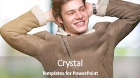  Presentation with winter - Audience pleasing presentation theme consisting of relaxing and stretching with arms backdrop and a violet colored foreground