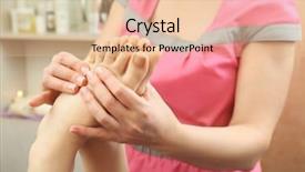  Presentation with foot massage - Beautiful slide deck featuring feet treatment - relaxing foot massage in spa backdrop and a lemonade colored foreground