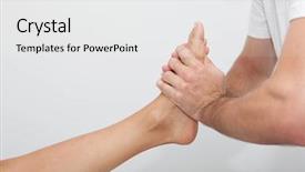 Presentation with reflex - PPT theme featuring relaxing foot massage therapy background and a white colored foreground