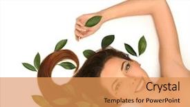  Presentation with beautiful green - PPT layouts with relaxing human body - beautiful young woman with green background and a  colored foreground