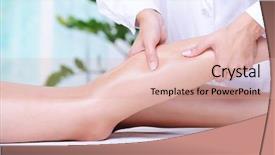  Presentation with therapeutic - Slides enhanced with relaxing human body - therapeutic massage for the female background and a lemonade colored foreground