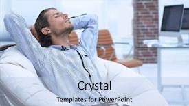  Presentation with directors chair - Colorful presentation theme enhanced with relaxing in a comfortable chair backdrop and a  colored foreground