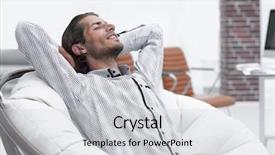  Presentation with relaxing - Beautiful theme featuring relaxing in a comfortable chair backdrop and a  colored foreground