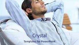  Presentation with directors chair - Beautiful PPT theme featuring relaxing in a comfortable chair backdrop and a light blue colored foreground