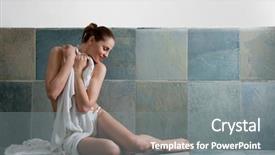  Presentation with sensuality woman black angel relaxing - Slide deck enhanced with relaxing in a turkish bath background and a  colored foreground