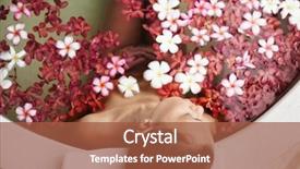  Presentation with luxury lifestyle - Presentation theme featuring relaxing in round outdoor bath background and a red colored foreground