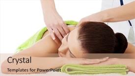  Presentation with spa - Amazing presentation design having relaxing in spa saloon - bee backdrop and a  colored foreground