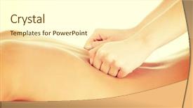  Presentation with spa - Presentation theme having relaxing in spa saloon - bee background and a  colored foreground