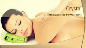  Presentation with spa meditation relaxing - Slide set having relaxing in spa saloon - bee background and a  colored foreground