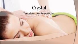  Presentation with spa - Slide set featuring relaxing in spa saloon - bee background and a  colored foreground