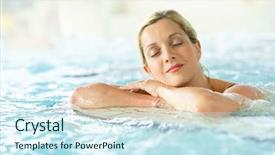  Presentation with relaxing - PPT layouts with relaxing in thalassotherapy thermal water background and a cool aqua colored foreground