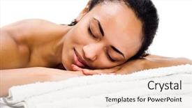  Presentation with spa meditation relaxing - Beautiful theme featuring relaxing in the spa salon backdrop and a  colored foreground