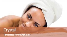  Presentation with spa salon - Beautiful slide set featuring relaxing in the spa salon backdrop and a coral colored foreground