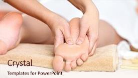  Presentation with foot massage - Slide deck consisting of relaxing massage on the foot background and a lemonade colored foreground