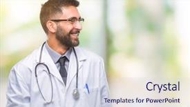  Presentation with special education young adult man - Amazing slide deck having relaxing nature - adult hispanic doctor man backdrop and a lemonade colored foreground