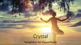  Presentation with sad woman silhouette - Cool new slides with relaxing nature - silhouette of woman standing backdrop and a yellow colored foreground