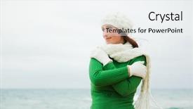  Presentation with 21 years in days - PPT theme with relaxing on coast feeling good background and a white colored foreground