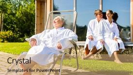 Presentation with people voting election canada - Audience pleasing PPT layouts consisting of relaxing on outdoor rest area backdrop and a coral colored foreground
