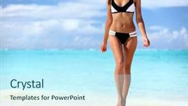  Presentation with sun tanning - Amazing slides having relaxing on perfect tropical beach backdrop and a cool aqua colored foreground