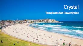  Presentation with sydney - Colorful PPT layouts enhanced with relaxing on the bondi beach backdrop and a gray colored foreground