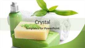  Presentation with relaxing - Presentation theme having relaxing spa set on white background and a  colored foreground