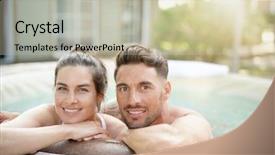  Presentation with hot tub - PPT theme having relaxing time in hot tub background and a mint green colored foreground