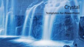  Presentation with waterfall - PPT theme having relaxing waterfall in hawaii background and a teal colored foreground