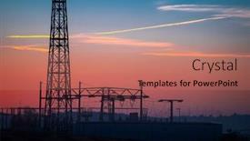  Presentation with cell tower - Presentation theme enhanced with relay-cell-tower background and a coral colored foreground