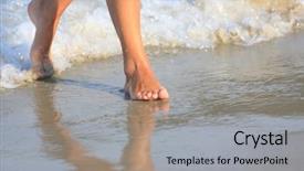  Presentation with peter walking on water - Presentation theme consisting of  background and a  colored foreground