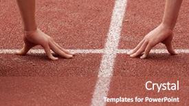  Presentation with race - Colorful slide set enhanced with relay race - get set backdrop and a red colored foreground