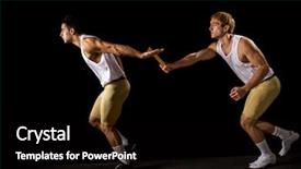  Presentation with baton - PPT layouts with relay race - passing the baton background and a black colored foreground